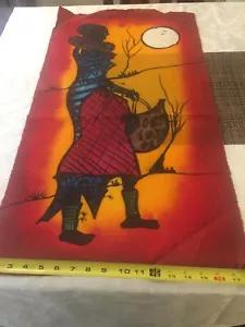 Large African Batik Art Painting - Authentic - Wall Hanging Unframed 32” X 17” - Picture 1 of 3