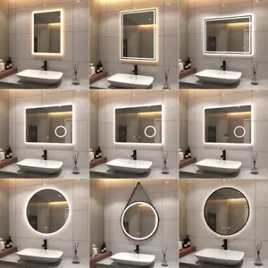 LED Badspiegel mit Beleuchtung Bluetooth Uhr Beschlagfrei Dimmbar Lichtspiegel - Bild 1 von 143