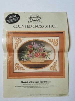 Basket of Flowers Cross-Stitch PATTERN ONLY, Candamar Designs - Image 1 of 4