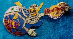 GUITARRA ESQUELETO BUCEADOR HALLOWEEN 2005 ISLAS CAIMÁN Hard Rock Café PIN LE - Imagen 1 de 1