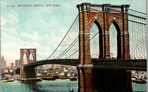 New York City Bridge Brooklyn Bridge postcard DD1 - Picture 1 of 2