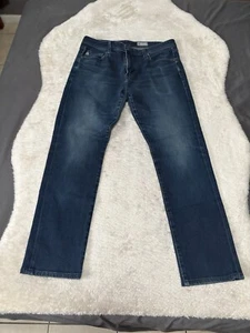 AG Adriano Goldschmied Everett Slim Straight Blue Denim Jeans Size 34x31 Read - Picture 1 of 7