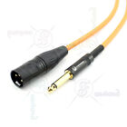 Audio AUX 6.35mm MONO Female Jack to Mono Male XLR Gold Microphone Cable