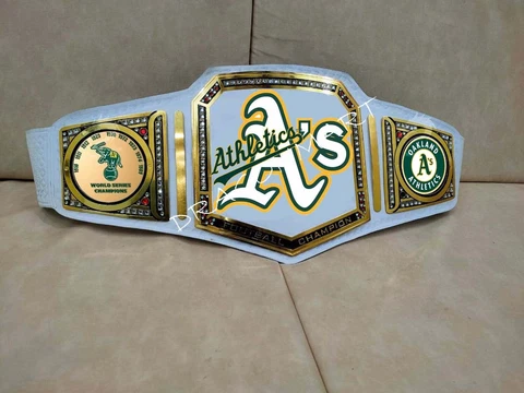 Oakland Athletics Baseball championship belt MLB World Series Champion 2mm Brass Cover