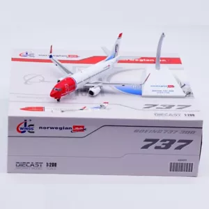 1:200 JC Wings modello di aeromobile pressofuso Norwegian Airlines Boeing B737-300 LN-KHA - Foto 1 di 15