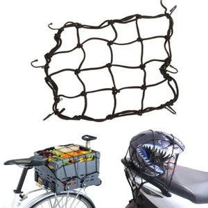 Gepäcknetz klein Motorrad Helm Kofferraum Fahrrad Fahrradkorb Gepäck Befestigung - Bild 1 von 3