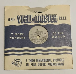 Vintage Interior Washington’ Home View-Master, reel 77 1950 Very Early Reel - Picture 1 of 4