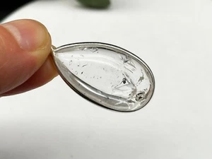 Colgante de joyería de cristal de cuarzo enhidro burbuja móvil natural E040921 - Imagen 1 de 6