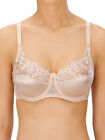 Naturana Satin Lace Full Cup Bra 87543 Underwired Non Padded Lace Full Coverage