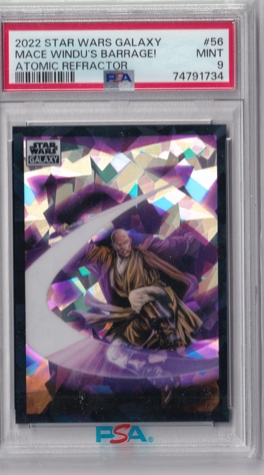 2022 Topps Chrome Star Wars Galaxy #56 Mace Windu’s Barrage Atomic /150 PSA 9🔥 - Image 1 of 1