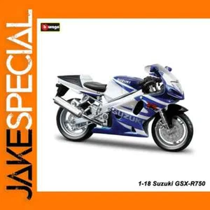 Moto Miniature Bburago 1:18 Suzuki GSX-R750 Motorcycle Model Modèle Réduit - Imagen 1 de 1