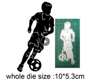 JUGADOR DE FÚTBOL RUNNING BOY Deportes Troquel de corte de metal Fabricación de tarjetas Álbum de recortes Páginas - Imagen 1 de 1