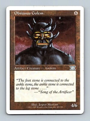 Magic The Gathering MTG - Obsianus Golem - 6th Edition, Sixth 1997 - Image 1 of 2