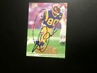 1995 Fleer Isaac Bruce Signed Autographed Auto Rams Football Card Nmmt Free Ship