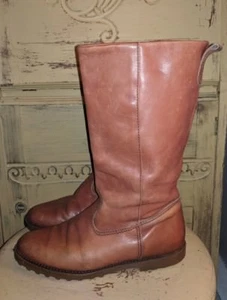 Vintage LL Bean Canada brown leather campus boots western ladies 7.5 m festival - Picture 1 of 1