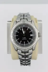 Tag Heuer Mens Watch Black WT1110.BA0550 Link Silver Professional Sport SS Diver - Picture 1 of 11