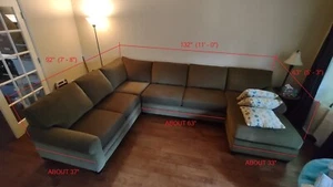 Sectional sofa by Bassett - used - green - Picture 1 of 8