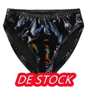 DE·Damen Wetlook Slip Hohe Taille Lack Leder Stretch Unterwäsche Booty Shorts - Bild 1 von 68