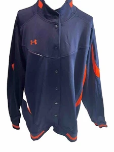 Under Armour Undeniable Herren Trainingsjacke mit großen Knöpfen blau & orange - Bild 1 von 7