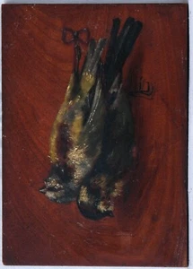 Antique Painting Original 19th century Birds, Still Life - Picture 1 of 8