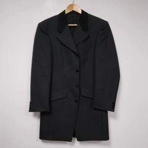 Magee "Prince Edward" Charcoal Grey & Black Wool Long Suit Jacket "Long" Ex-Hire - Picture 1 of 38