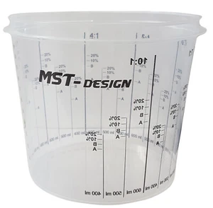 100 Lackmischbecher 1400 ml Messbecher Farbmischbecher mit Skala Lackbecher MST - Picture 1 of 6