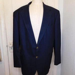 Vintage Pendleton Mens 46L Blue Blazer Sport Coat Two Button Casual Jacket Wool - Picture 1 of 10