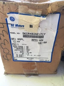 General Electric 3 HP 3450 RPM 230v 115/230V 1 Phase 5KCR48UN2171Y, FR56 - Picture 1 of 8
