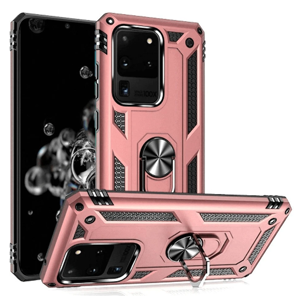 Para Samsung Note 20 Ultra Magnético 360° Anillo A Prueba de Golpes PC TPU Estuche Híbrido ROSA Foto 1 de 1
