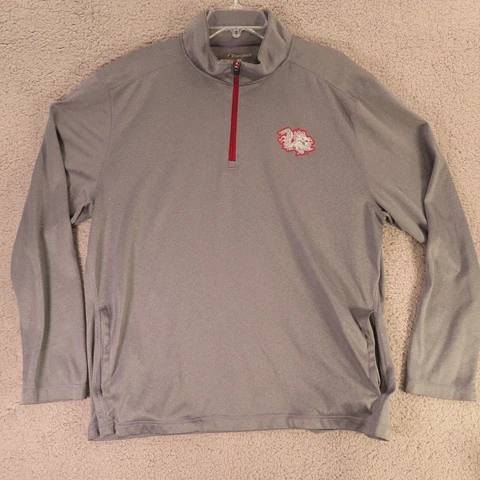 Champion South Carolina Gamecocks Gray Quarter Zip Pullover Mens 2XL Cover