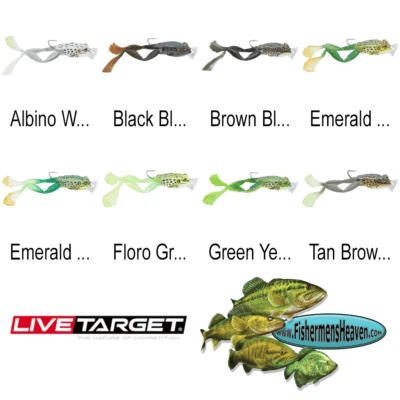 Live Target Frog Popper (TUP50T) Ultimate Stride Topwater 2 Inches 8 Colors - Image 1 of 4