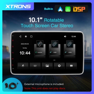 10.1'' Double 2DIN Rotatable QLED TouchScreen Car Stereo Radio Bluetooth RCA DSP - Image 1 of 4