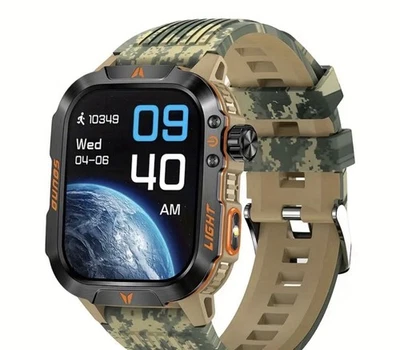 Military Smart Watch Heart Rate Fitness Tracker BT Call Outdoor Sports Watches - Image 1 of 4