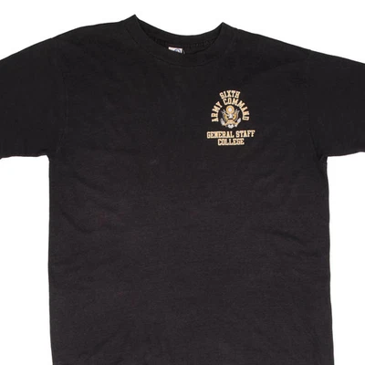 CAMISETA UNIVERSITARIA VINTAGE DEL EJÉRCITO DE LOS ESTADOS UNIDOS 6º Ejército Comando Estado Mayor Años 80 Grande Hecha en EE. UU. Foto 1 de 4