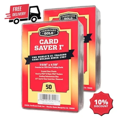 CARDBOARD GOLD Card Saver 50-1000 Count Loaders,Card Holder,Trading Card Protector-PSA approved