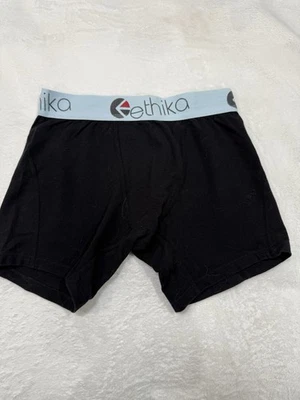 Ropa interior Ethika calzoncillo boxer negro para hombre talla pequeña  Foto 1 de 4