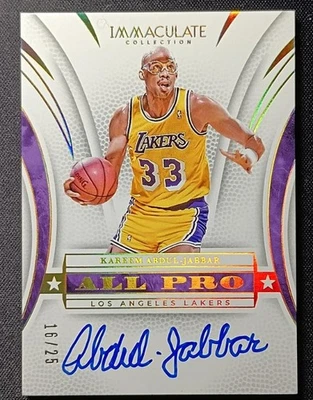 Карим Абдул-Джаббар 2024-25 Panini Immaculate All Pro с автографом 16/25 #PL-KAJ - Изображение 1 из 2