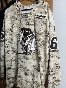 Chicago Blackhawks Jersey Size 56 Signed By Marcus Kruger COA Camouflage - Picture 1 of 15