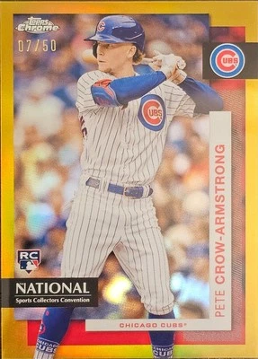 Pete Crow Armstrong 2024 Topps Chrome National Convention Gold Refractor /50  - Image 1 of 2