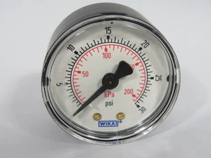 Wika 111.12-2 Dry Pressure Gauge 0-30 psi 0-200kPa 1/4" NPT 2" Dial NOP - Picture 1 of 2