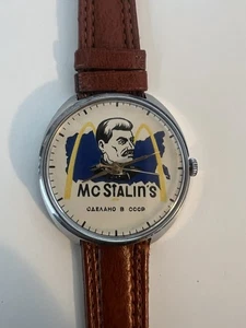 Vintage Soviet Russia Raketa McStalins Wrist Watch McDonald’s Commemoration Rare - Picture 1 of 6