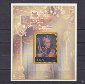 SA11e Nevis 2000 King Louis IX of France mint minisheet - Picture 1 of 1