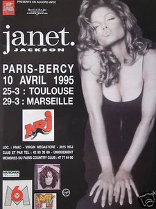PUBLICITÉ DE PRESSE 1995 RADIO NRJ AVEC JANET JACKSON A PARIS-BERCY - Imagen 1 de 1