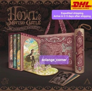 (Rare) Howl's Moving Castle 3D Pop-up Book Box Set Map Cards Bag Full Set Thai v - Picture 1 of 19