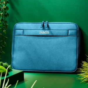 Personalised Vegan Leather Apple MacBook Air Pro Case Sleeve 13" 14" 15" 16” - Picture 1 of 17