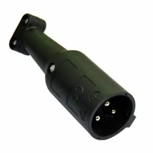 Club Car Round Golf Cart Charger Plug 48V Powerdrive 3 pin Connector NEW - Picture 1 of 3