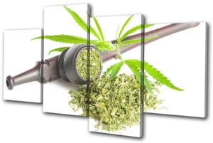 Marihuana Cannabis Dope Green Hobbys MULTI LEINWANDBILD WANDBILD Bild Druck - Bild 1 von 1