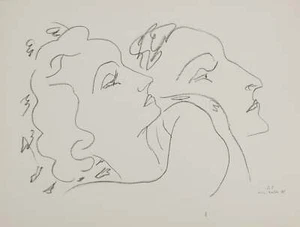 Henri MATISSE : Doubles profils, Lithographie signée - Picture 1 of 5