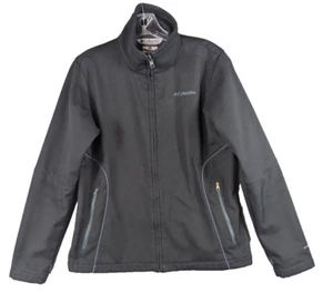 Columbia Womens M Fleece Interchange Full Zip Jacket Mock Neck Outdoor Black NWT - Picture 1 of 11