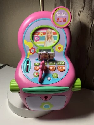 RARE 2006 Electronic Mattel Bank With Me Barbie ATM Bank/ Piggy Money Bank & Key - Image 1 of 4
